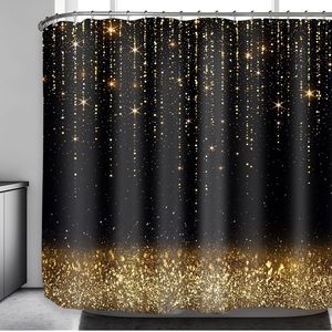 Gold Sparkling Crystal Shower Curtain no actual sparkling crystal on it